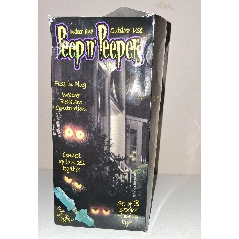 Peep Peepers Set of 3 Spooky Flashing Eyes Halloween Lights Indoor Outdoor Teste